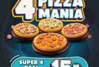 Promo Dominos Pizza 4 Pizza Mania 15Ribuan Oktober 2023