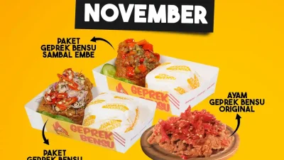 Promo Geprek Bensu Go Go November 3 Menu Hanya 66Ribu