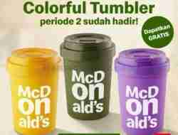 Promo McDonalds Gratis Colorful Tumbler