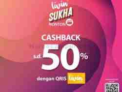 Promo Platinum Cineplex Cashback 50% Khusus QRIS Livin’ by Mandiri