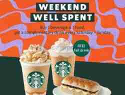 Promo Starbucks Weekend Well Spent Gratis 1 Minuman Tall