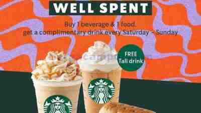 Promo Starbucks Weekend Well Spent Gratis 1 Minuman Tall 1