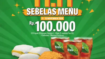 Promo Texas Chicken Spesial 11.11 Sebelas Menu Hanya 100Ribu