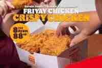 Promo Burger King Friyay Chicken 8 Pcs Ayam Hanya 88 Ribu