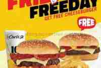 Promo Carls Jr Friday is Freeday Beli 1 Gratis 1