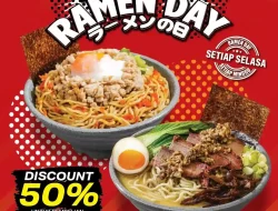 Promo Gokana Tuesday is Ramen Day Diskon 50% Untuk Menu Ramen