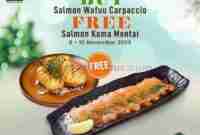 Promo Sushi Tei Beli Salmon Wafuu Carpaccio Gratis Salmon Kama Mentai 