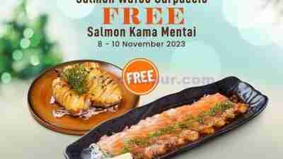 Promo Sushi Tei Beli Salmon Wafuu Carpaccio Gratis Salmon Kama Mentai 