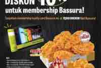 Promo Texas Chicken Diskon 10% Khusus Membership Bassura