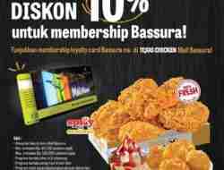 Promo Texas Chicken Diskon 10% Khusus Membership Bassura