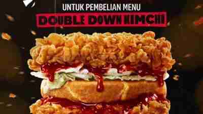 Promo KFC Menu DOUBLE DOWN KIMCHI Diskon 50%