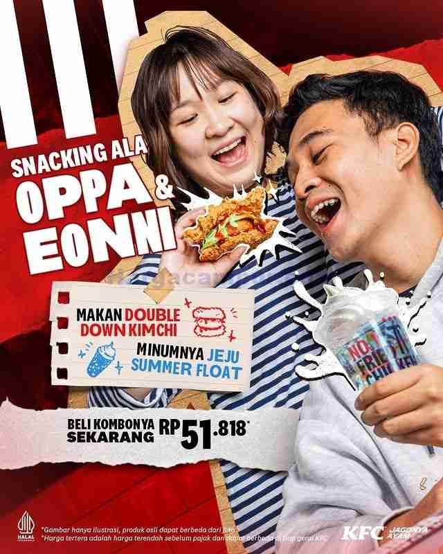 Promo KFC Menu DOUBLE DOWN KIMCHI Mulai 40Ribuan