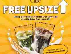 Promo XXI Cafe Free Upsize Setiap Pembelian Matcha/Hojicha Oat Latte