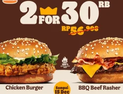 Promo Burger King Mega 12.12 Beli 2 Burger Hanya 30Ribu