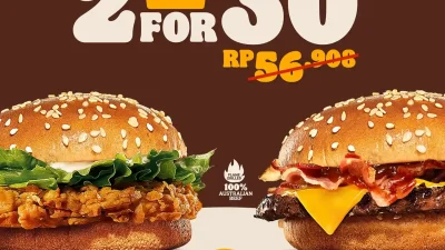 Promo Burger King Mega 12.12 Beli 2 Burger Hanya 30Ribu