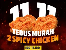 Promo Carls Jr Spesial 11.11 2 Spicy Chicken Hanya 11Ribu