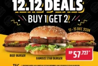 Promo Carls Jr Spesial 12.12 Beli 1 Dapat 2 Hanya 57Ribu