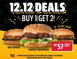 Promo Carls Jr Spesial 12.12 Beli 1 Dapat 2 Hanya 57Ribu