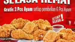 Promo KFC Selasa Hemat Beli 6 Ayam Gratis 3 Ayam