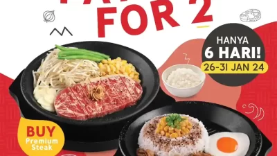 Promo Pepper Lunch Pay 1 For 2 Periode 26 – 31 Januari 2024