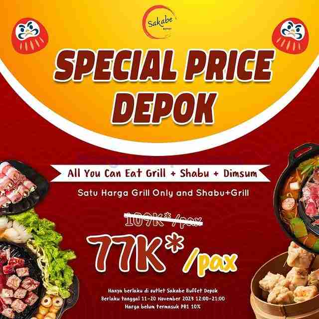 Promo Sakabe Buffet Special Price Depok AYCE Hanya 77Ribu Pax
