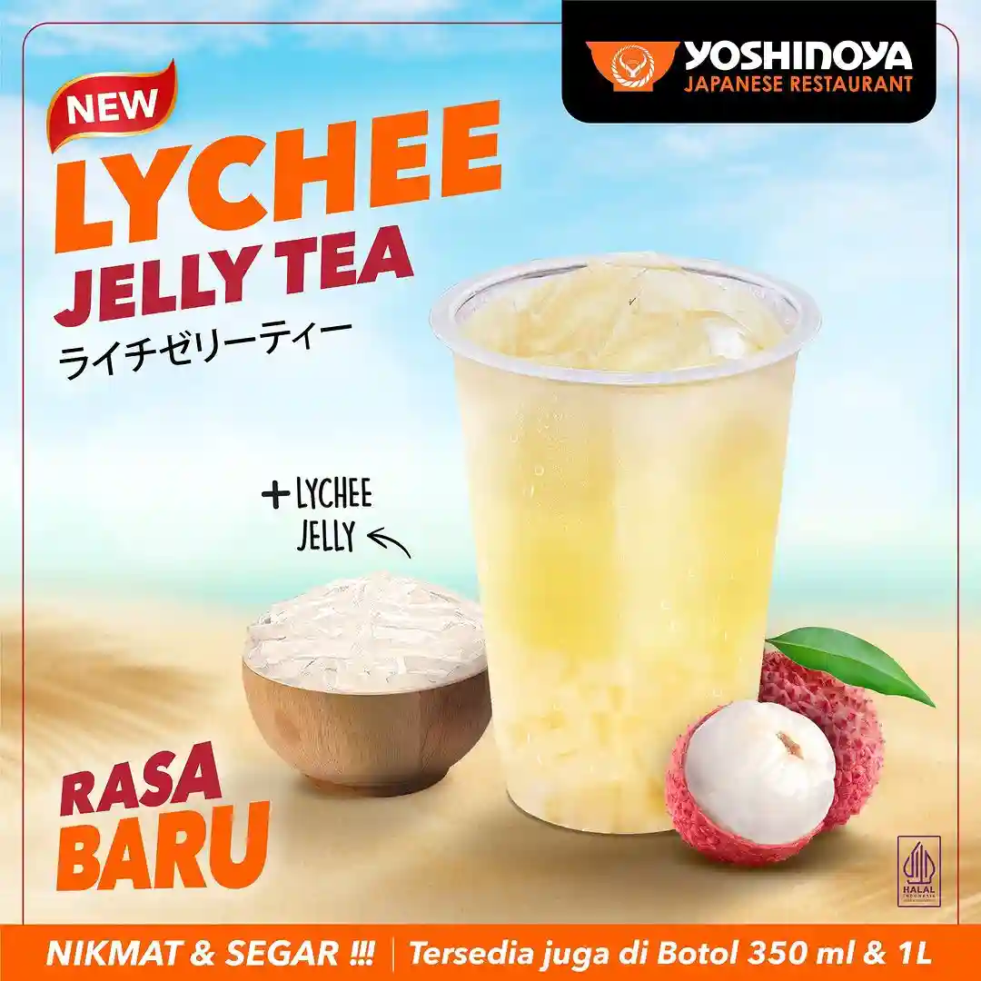 Promo Yoshinoya Menu Baru Lychee Jelly Tea