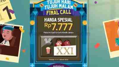 Promo Cinema XXI Special Price Harga Tiket Hanya Rp 7.777