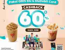 Promo Kopi Kenangan Cashback 60% Pakai QRIS blu & bluDebit Card