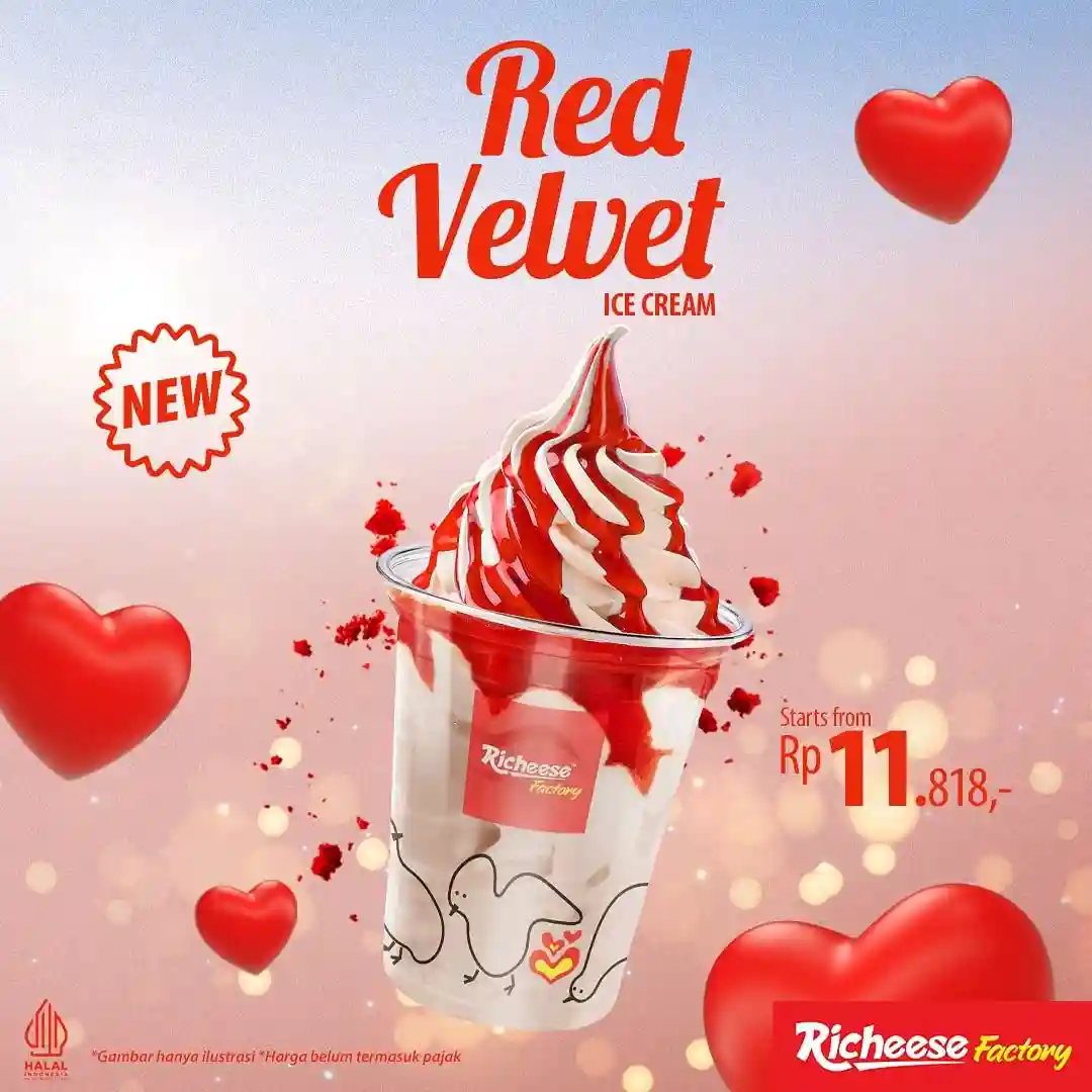 Promo Richeese Factory Menu Baru Red Velvet Ice Cream 11Ribu