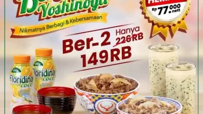 Harga Yoshinoya Indonesia Menu Makanan & Minuman Maret 2024