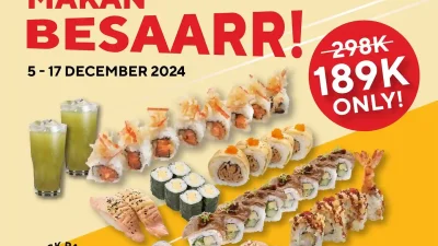 Promo Genki Sushi Paket MAKAN BESAARR Hanya 189Ribu