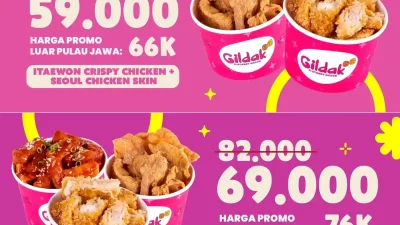 Promo Gildak Spesial 9.9 Harga Paket Menu Mulai 39Ribuan