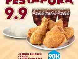 Promo Wendys Pestapora 9.9 Beli 5 Ayam + 3 Rice + 3 Cola Hanya 90Ribu