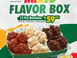Promo Wingstop Mixed Flavor Box 12 Boneless Hanya 59Ribu