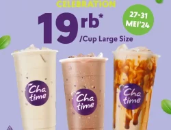 Promo Chatime TEA MONTH SPECIAL Large Cup 19Ribuan