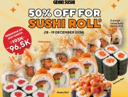 Promo Genki Sushi Beli Sushi Roll Diskon Hingga 50%