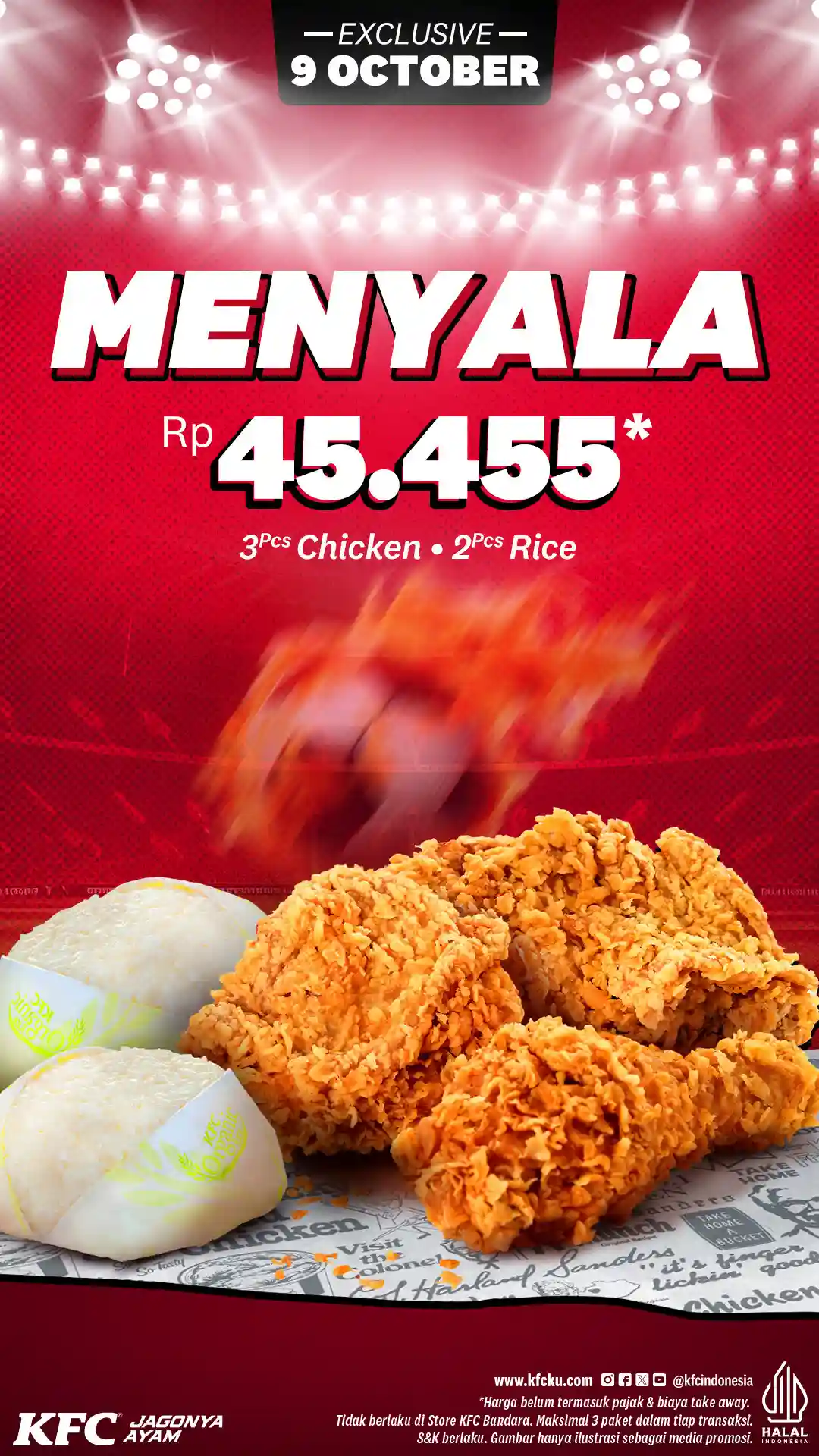 Promo KFC Spesial Paket MENYALA Harga Hanya 45 Ribu