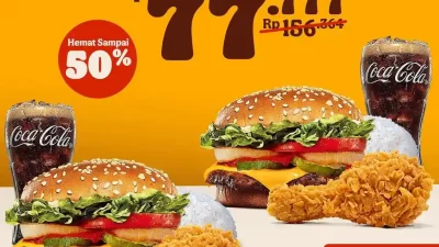 Promo Burger King Spesial Kejutan 7.7 Beli 1 Gratis 1