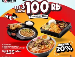 Promo Gokana Spesial 10.10 Makan Ber-3 Hanya 100Ribu