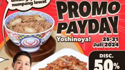 Promo Yoshinoya Payday Diskon 50% Periode 25-31 Juli 2024