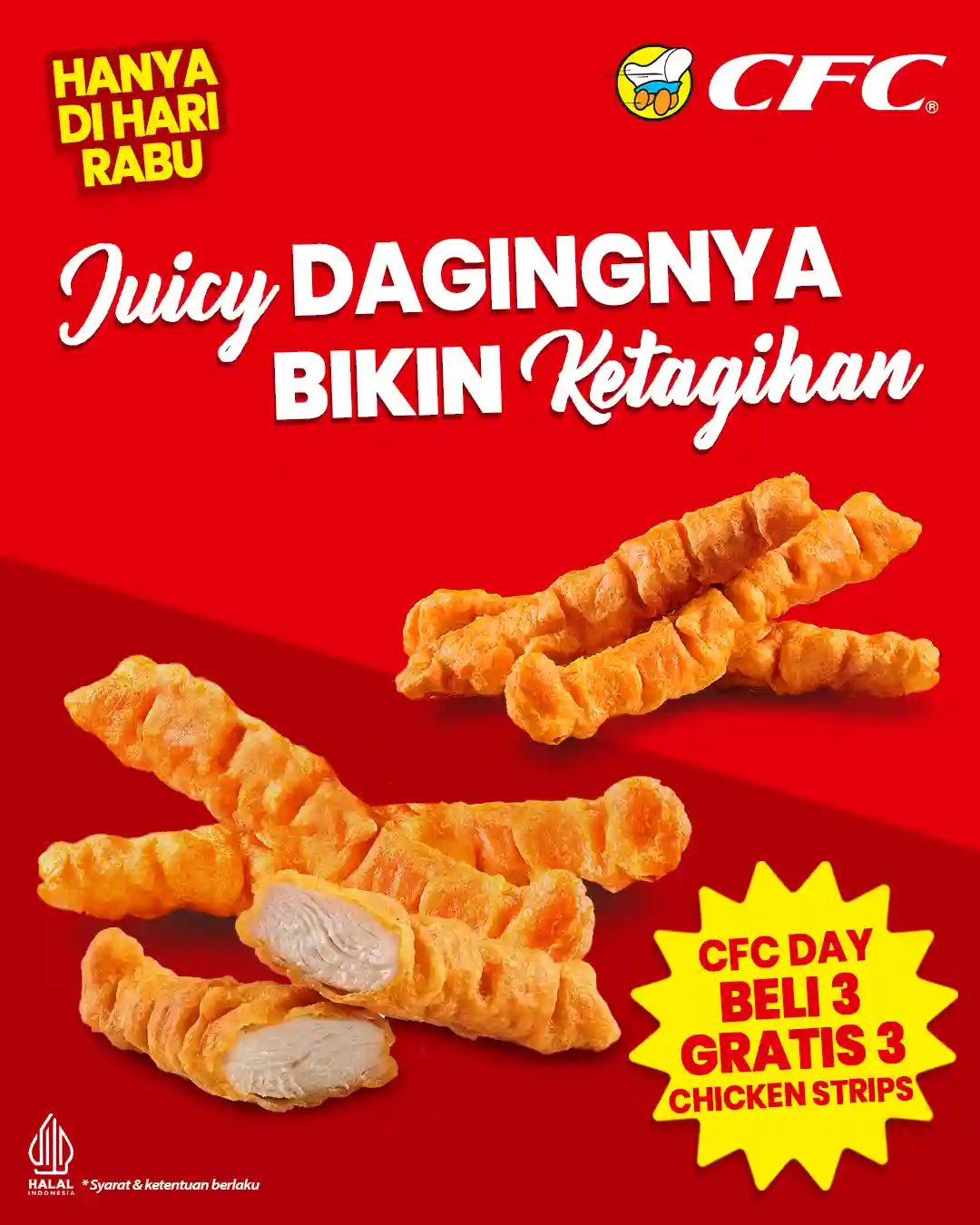 Promo CFC Rabu Beli 3 Gratis 3 Chicken Strips Februari 2026 1 Promo CFC Rabu Beli 3 Gratis 3 Chicken Strips Februari 2026