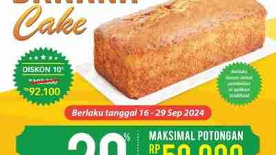 Promo Holland Bakery Banana Cake Voucher Diskon Hingga 20%