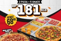 Promo PHD Weekend Deals Puas 2 Pizza + 5 Snack 68Ribu