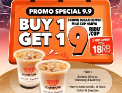 Promo Yoshinoya Spesial 9.9 Beli 1 Gratis 1 Hanya 18Ribu