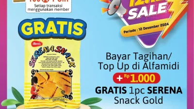 Promo Alfamidi Spesial 12.12 Gratis Serena Snack Gold