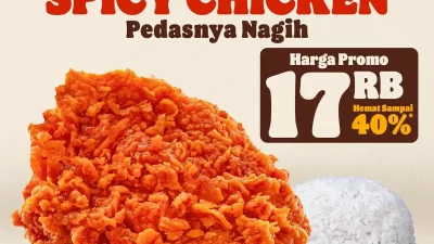 Promo Burger King Baru Spicy Chicken Harga Hanya 17Ribu