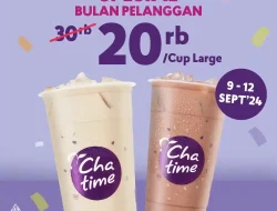 Promo Chatime Spesial 9.9 Large Cup Harga Hanya 20Ribu