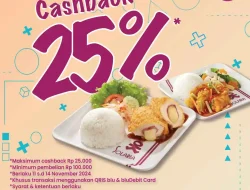 Promo Solaria Spesial 11.11 Cashback 25% pakai Blu BCA