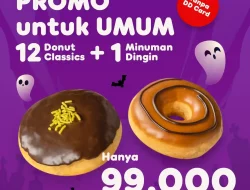 Harga Promo Dunkin Donuts 12 Donat + 1 Minuman Hanya 99Ribu