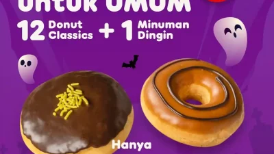 Harga Promo Dunkin Donuts 12 Donat + 1 Minuman Hanya 99Ribu